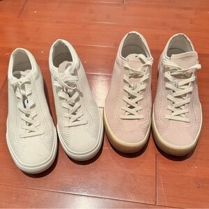 Rothy's Women's Sneakers in Cream and Pink